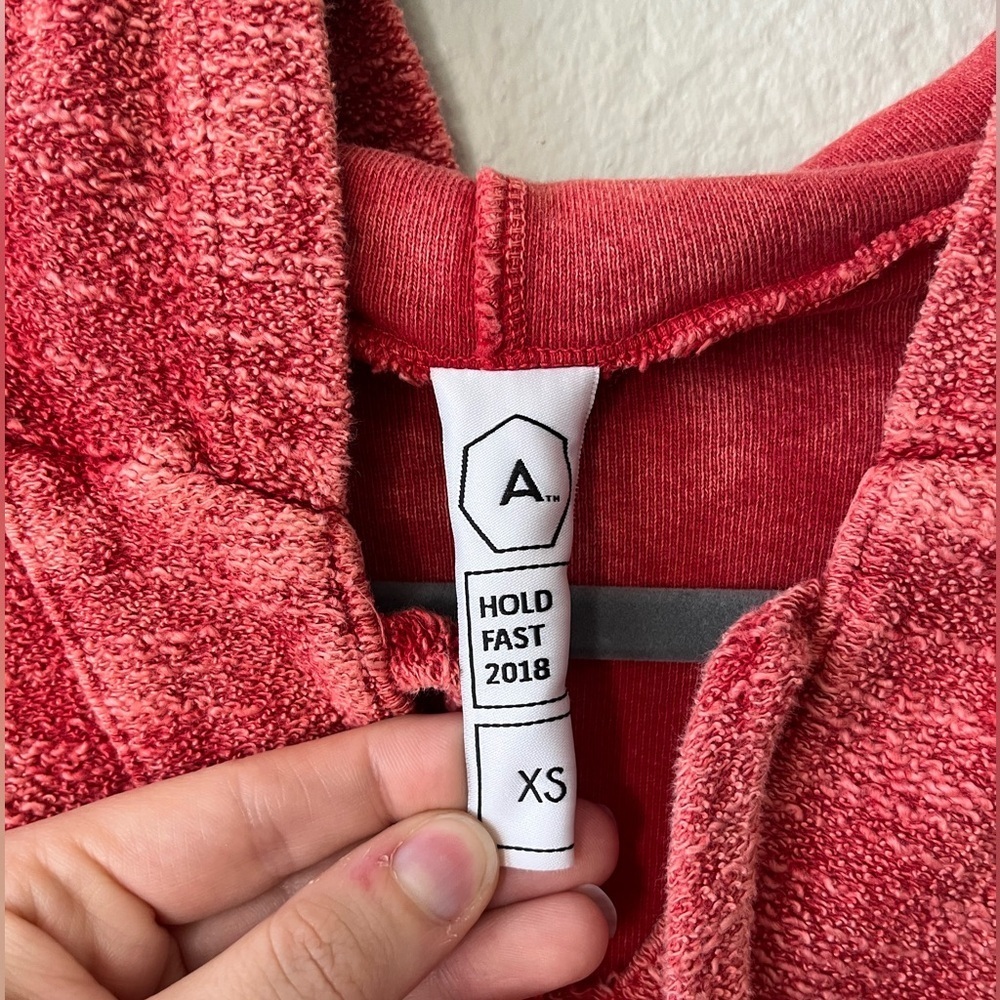 Alchemist Baja Distressed V Neck Pullover Sweatshirt in Red Women's Size XS - Picture 11 of 15